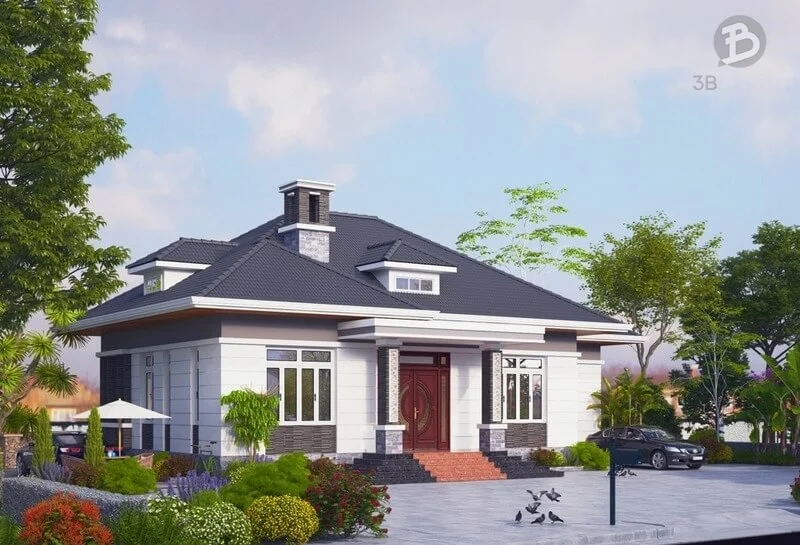 Mẫu thiết kế nhà cấp 4 đẹp phong cách Nhật xu hướng nhất Việt Nam