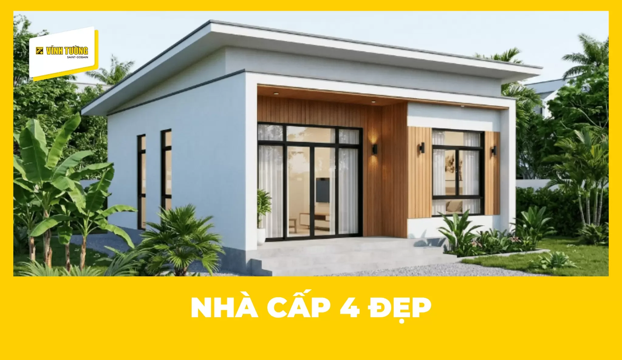 Top 120+ mẫu nhà cấp 4 đẹp, hiện đại, đơn giản, xu hướng 2026