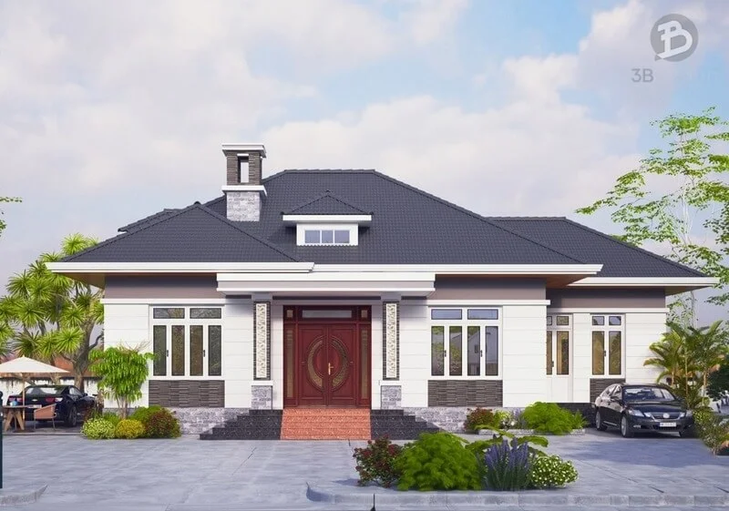 Nhà cấp 4 mái Nhật được nhiều gia đình yêu thích