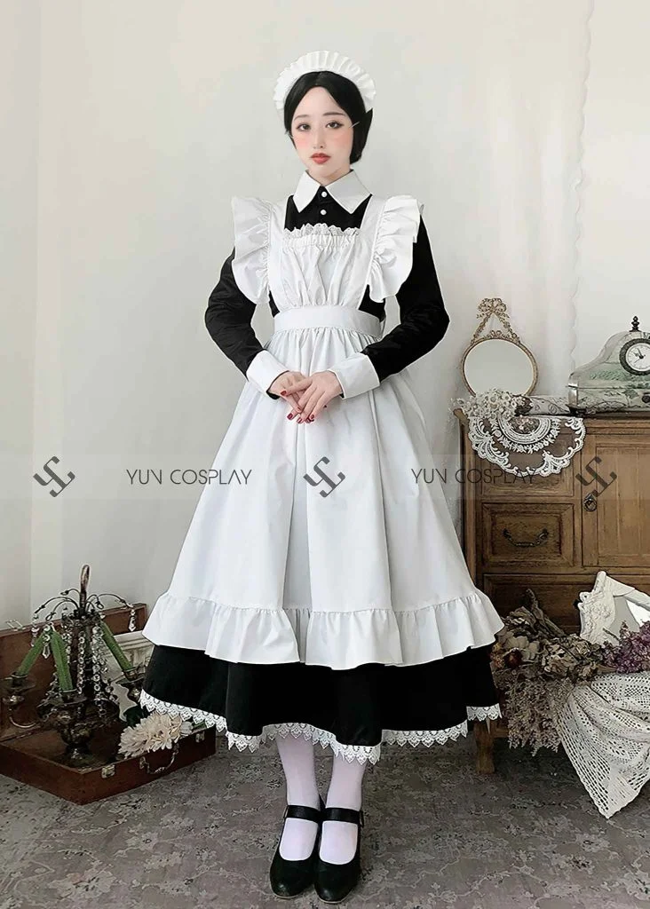 cosplay hầu gái phong cách vintage cổ điển thanh lịch