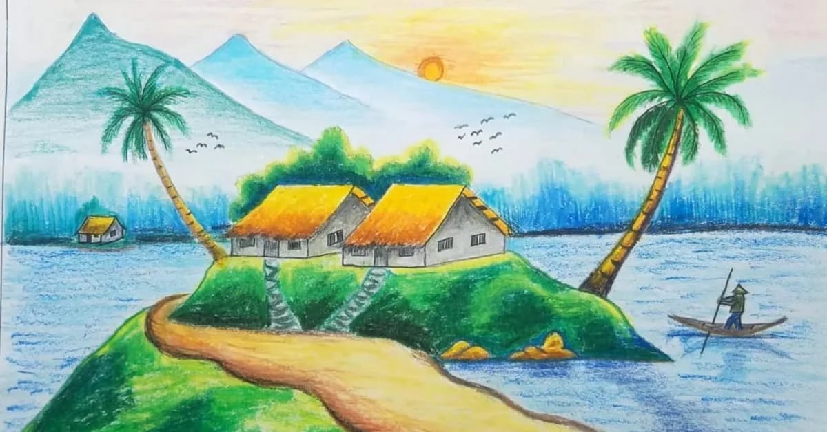 Cách vẽ tranh phong cảnh đơn giản và hấp dẫn